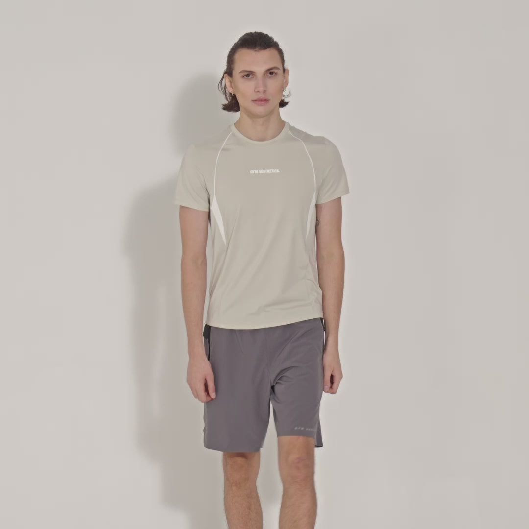 Image of Activewear Performance T Shirt breathable mesh blocking for Men